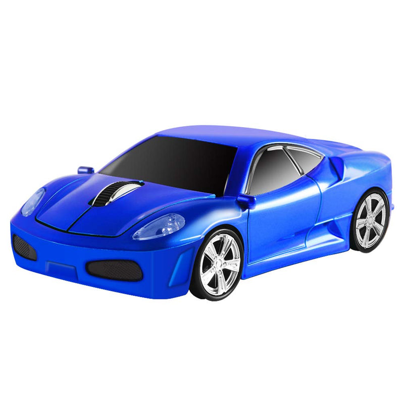 [Australia - AusPower] - Wireless Mouse, 2.4GHz Cool Sport Car Shape Wireless Mouse Optical Cordless Mice with USB Receiver for PC Laptop Computer Notebook 1600 DPI-Blue blue 