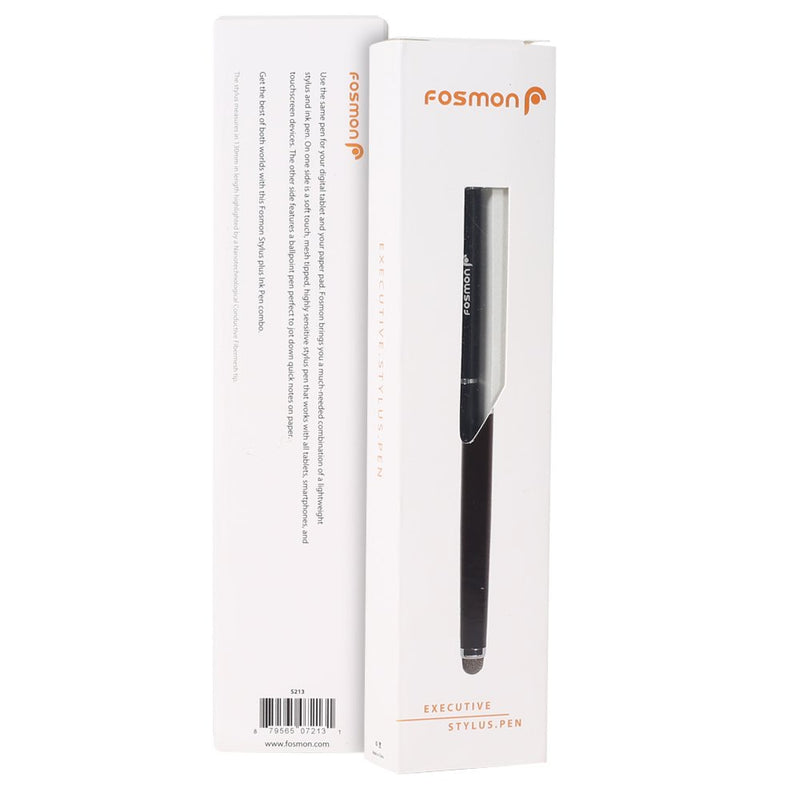 [Australia - AusPower] - Stylus Pen, Fosmon EXCUTIVE 2-in-1 Cap Ballpoint Pen w/Capacitive Stylus for Apple, Samsung, Google, HTC, LG Motorola Phones & Tablets (Black) 