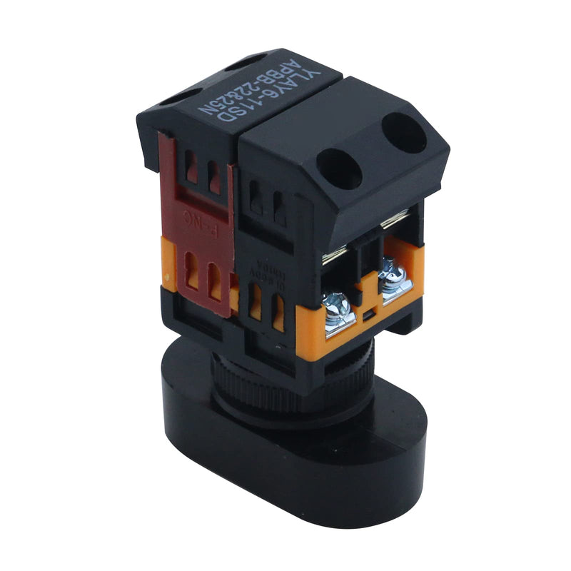 [Australia - AusPower] - Antrader AC 600V 10A ON/Off Start Stop Momentary Push Button Switch with Indicator Light APBB-22&25N Pack of 2 