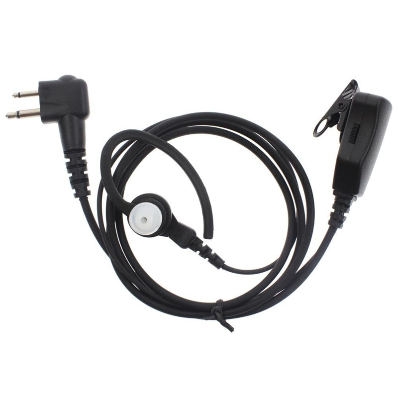 [Australia - AusPower] - RUKEY 2 Pin Adjustable Volume PTT Winding Bonnet Ear-Hook Earpiece Headset for Walkie Talkie Motorola Radio SU220 MU11 GP68 SP21 CT250 AP50 BPR40 CP110 
