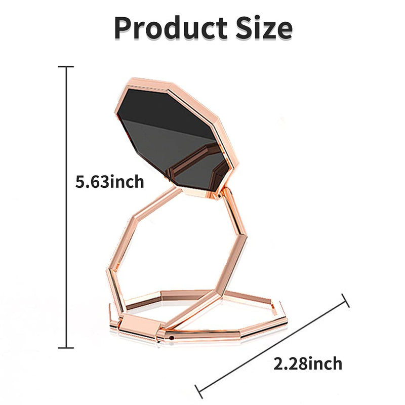 [Australia - AusPower] - Foldable Cell Phone Stand Ring Holder, 360°Rotation Ultra-Thin Phone Grip, Metal Phone Finger Holder for Magnetic Car Mount Compatible with Phone Tablets (Rose Gold) 