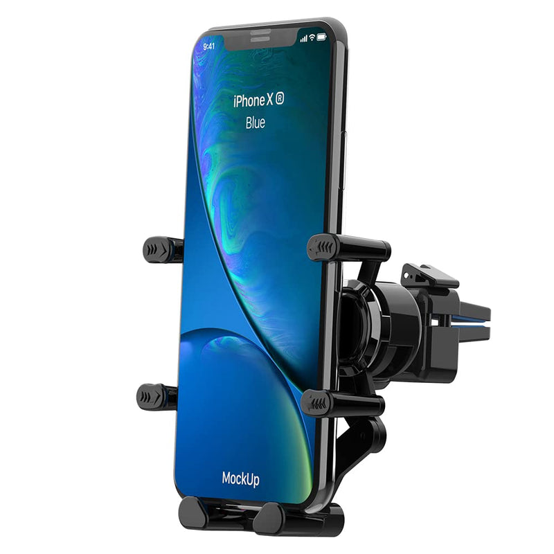[Australia - AusPower] - XTOTX Vent Phone Mount for Car, Gravity Phone Holder for iPhone with Upgraded Hook Clip Auto Lock Hands Free Air Vent Cell Phone Car Mount Compatible with 4-7 inch Smartphone (for iOS) (A) 