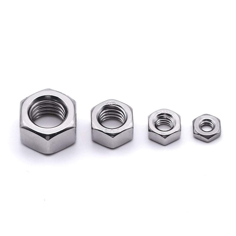[Australia - AusPower] - 1/2-13 Stainless Steel Finished Hex Nut, 304 Stainless Steel 18-8 Hexagon Nut, Bright Finish, Full Thread, ASME B18.2.2, 10 of Pack 1/2-13 (10 pcs) 