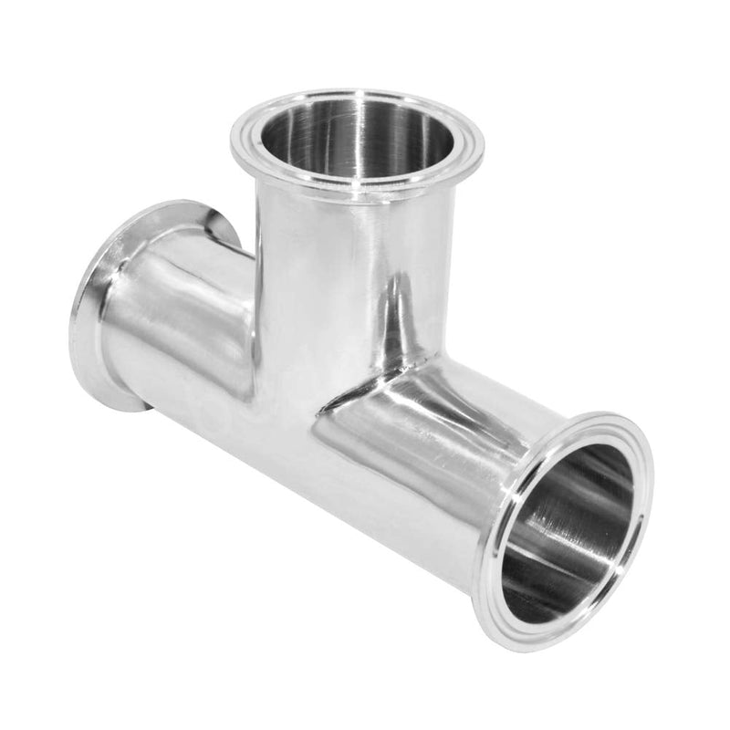 [Australia - AusPower] - Beduan 1.5" Tri Clamp Tee 3 Way Stainless Steel 304 Sanitary Fitting (38mm Pipe OD) 1.5 Inch 