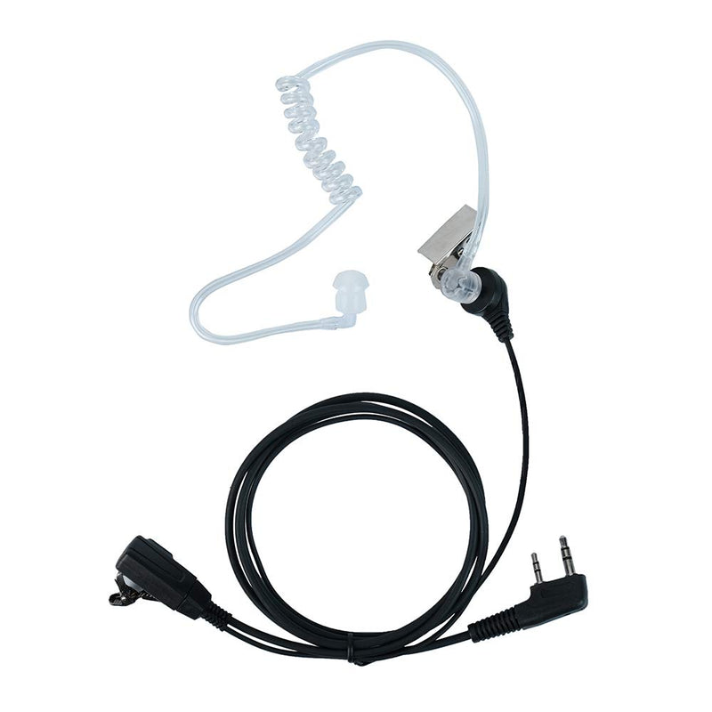 [Australia - AusPower] - Caroo Kenwood Radio Earpiece 2 Pin Covert Acoustic Tube Headset with Mic PTT for Baofeng UV-5R BF-888S BF-F8HP BF-F9 UV-82 UV-82HP UV-82C Kenwood TK-2107 TK-3107 Walkie Talkies Two Way Radio,2 Pack 