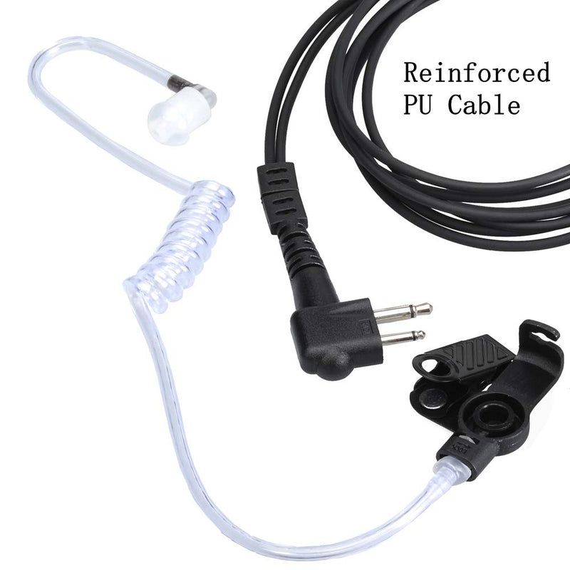 [Australia - AusPower] - Earpieces for Motorola Walkie Talkies with Mic 2 Pin Acoustic Tube Headset and PPT for CP200 GP2000 XU1100 PRO1150 MU12 (2 Pack) 