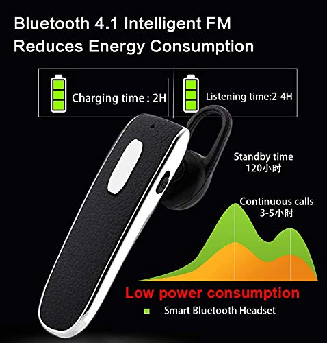 [Australia - AusPower] - ES60B Bluetooth Headset,Hands-Free Bluetooth Earpiece Headphones for Cell Phones, Noise Cancelling Wireless Earpieces w/Mic for Business/Driving/Office, Compatible with iPhone/Samsung/Android 