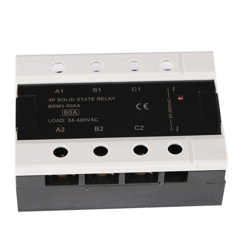 [Australia - AusPower] - AC Control 3 Phase SSR Load 24-480V AC Solid State Relay 80AA/120AA SSR (BRM3-80AA) 