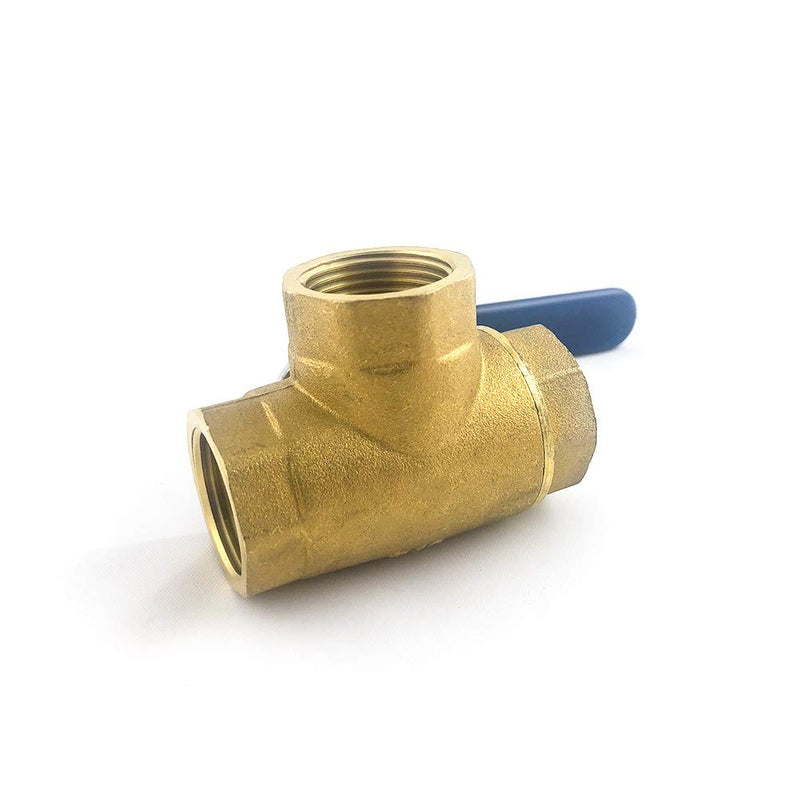 [Australia - AusPower] - QWORK Series 3-Way (L-Port) Ball Valve, Lever Handle, NPT Female (1/2") Made of Forged Brass 