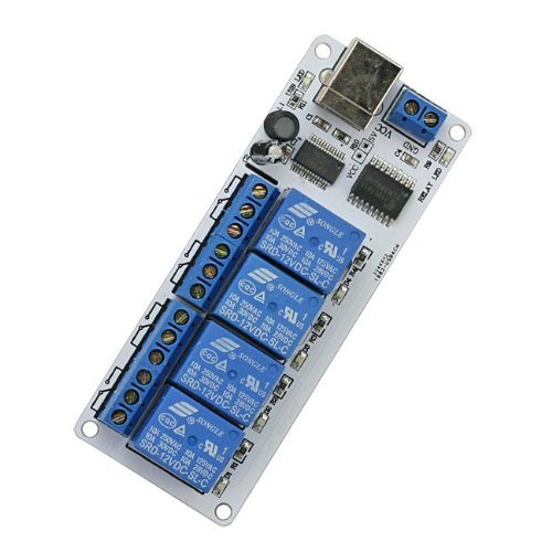 [Australia - AusPower] - SainSmart USB 4 Channel DC 12V Relay Module Automation for Arduino Raspberry Pi DSP AVR PIC ARM 