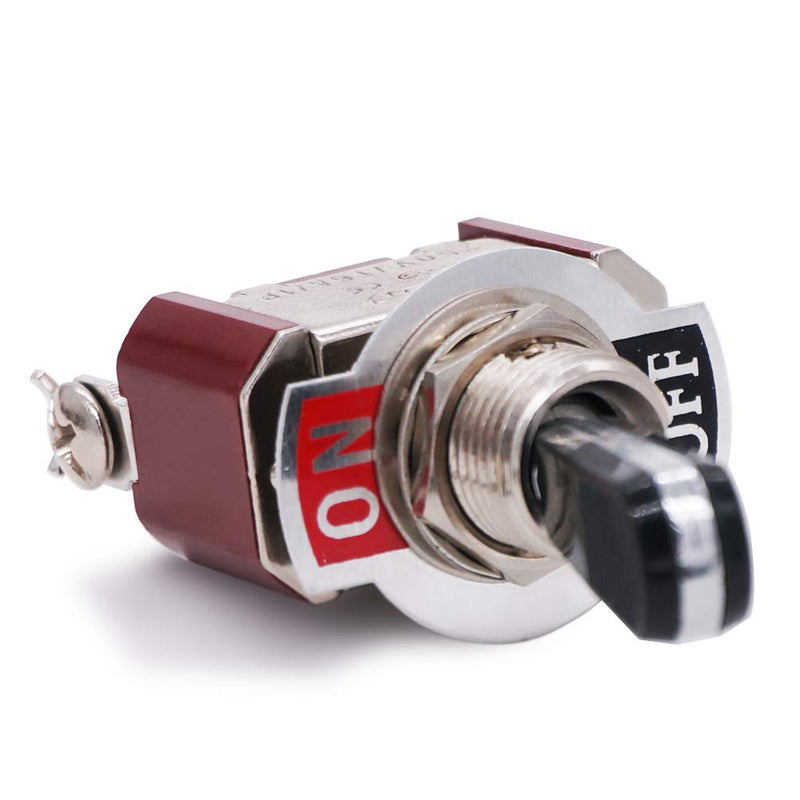 [Australia - AusPower] - Twidec/Heavy Duty Rocker Toggle Switch 16A 250V SPST 2 Position 2 Pin ON/Off Switch with Black PC Wear-Resistant Handle TEN-A-2210BK-A101 