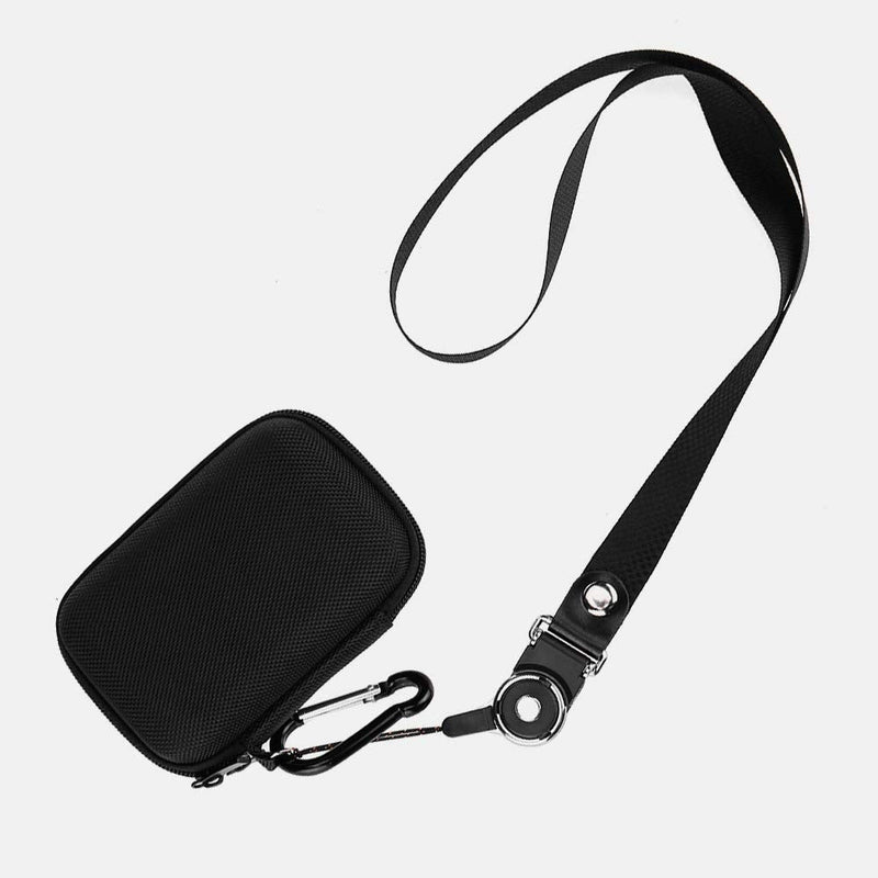 [Australia - AusPower] - Biu-Boom (Only Case) Carrying Battery Bag Pen case Small Travel case,Battery Organizer Pouch.Carabiner or Lanyard, for Battery ,Charger, Kit,cartridges-Black Black 