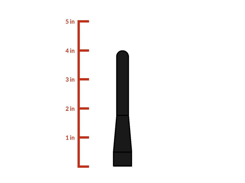 [Australia - AusPower] - CravenSpeed Stubby Antenna Replacement for the Smart ForTwo 1998-2015 | 4 inches 