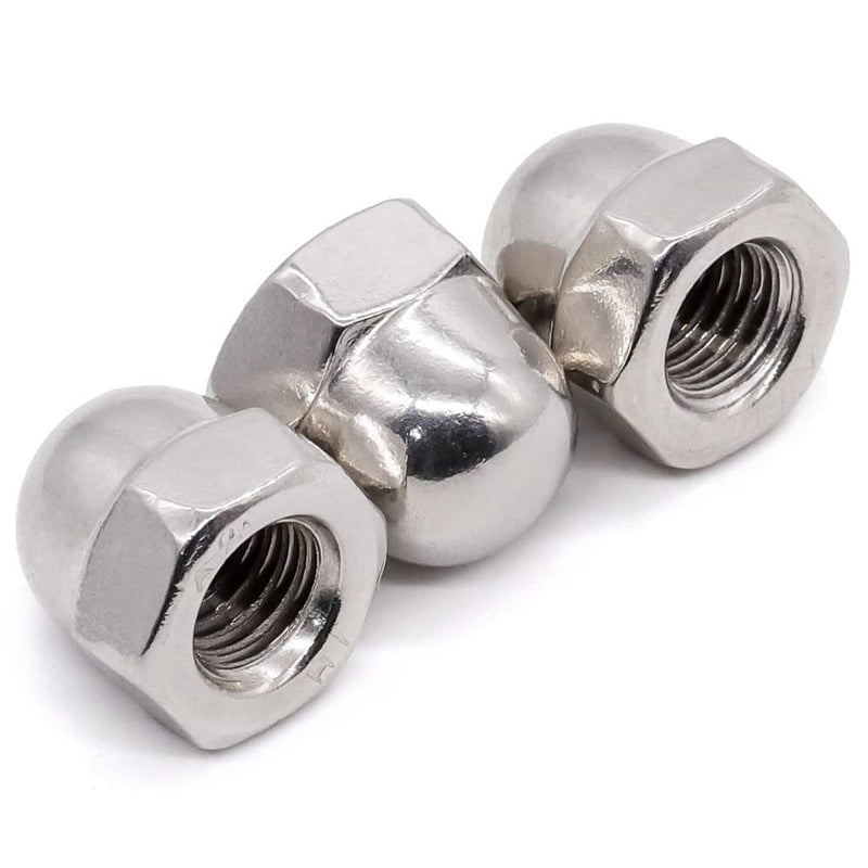 [Australia - AusPower] - Glvaner M4-0.7mm (50 Pcs) Stainless Steel Acorn Cap Nuts, 304 Stainless Steel, Decorative Round Head Cover Hex Dome Nuts M4-0.7mm (50 pcs) 