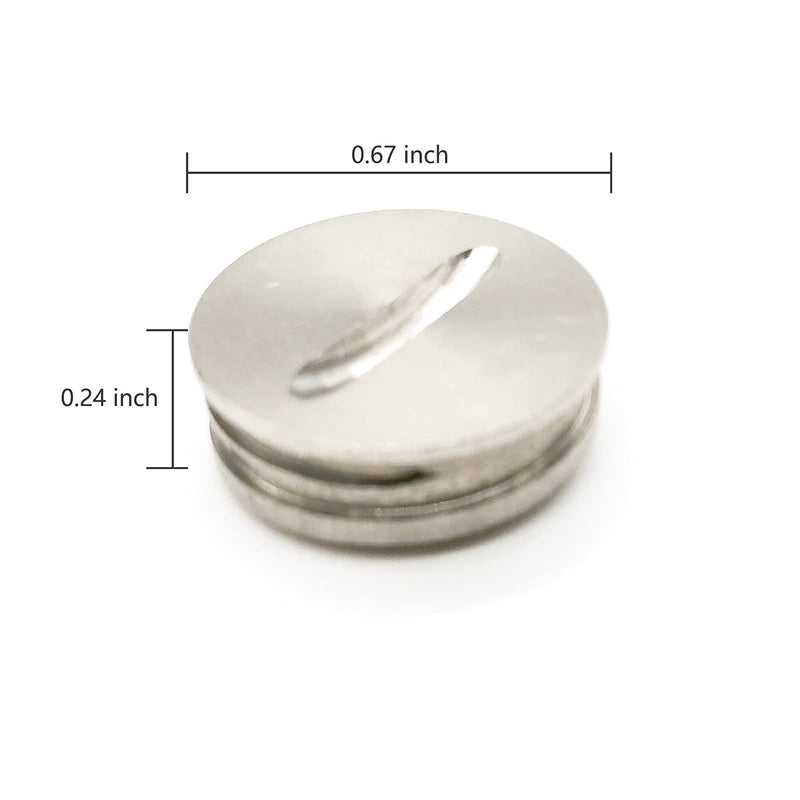 [Australia - AusPower] - Screw Cap Cover Lid Plug Replacement for Apple G6 Wireless Bluetooth Keyboard A1314 and Magic Trackpad A1339(Silver) 