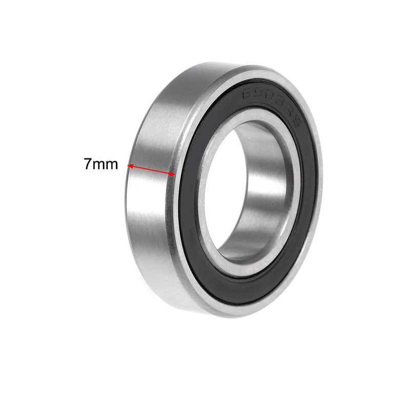 [Australia - AusPower] - uxcell 6903-2RS Deep Groove Ball Bearing 17x30x7mm Double Sealed ABEC-3 Bearings 2-Pack 17mmx30mmx7mm 