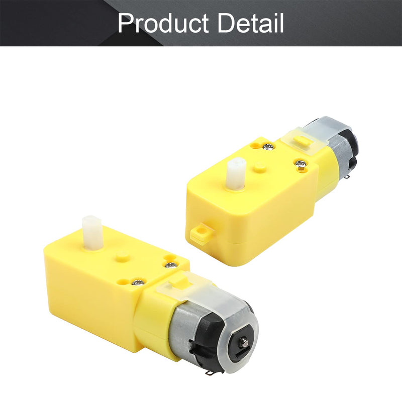 [Australia - AusPower] - Fielect 2Pcs DC Electric Motor 3-6V TT Motor 1:120 Gear Motor Dual Shaft for Arduino Smart Car Robot Toys Cars Chassis Models Vibration Products (I Shape) DC3-6V 1:120 RPM 2 