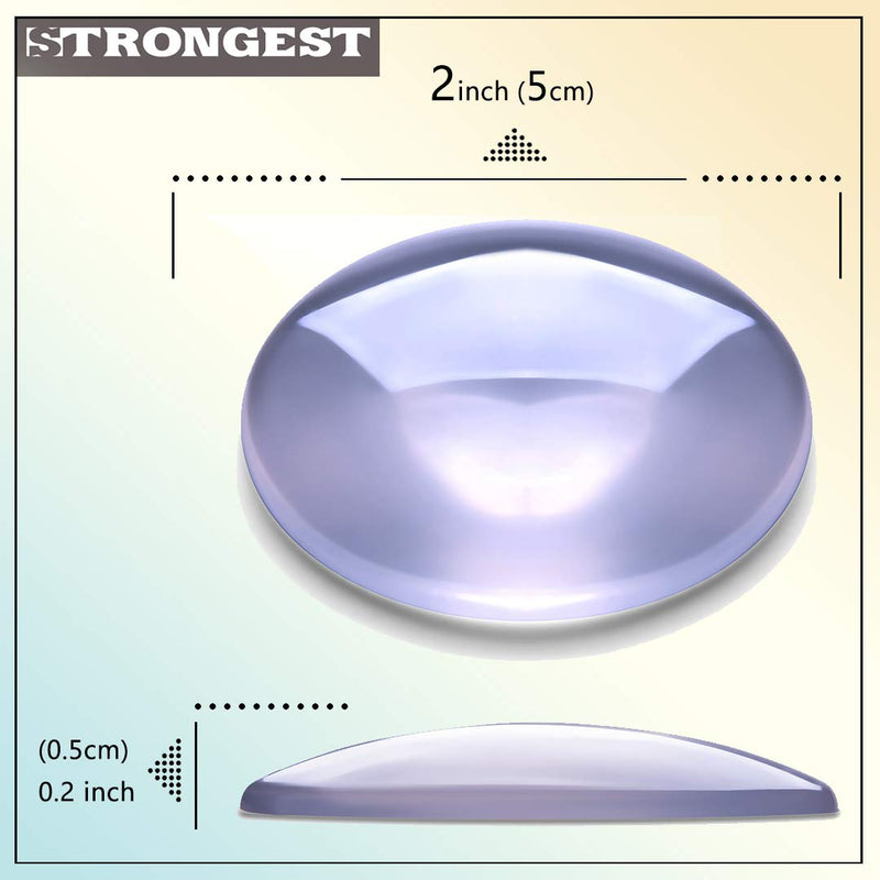 [Australia - AusPower] - Strongest Wall Door Handle Stopper 2" Set. 6 Pieces of Clear Rubber Door Knob, Round Wall Shield Cushion. Quiet Wall Protector for Door Handle. Guard Door Bumper Wall Protector Silencer. Self Adhesive 