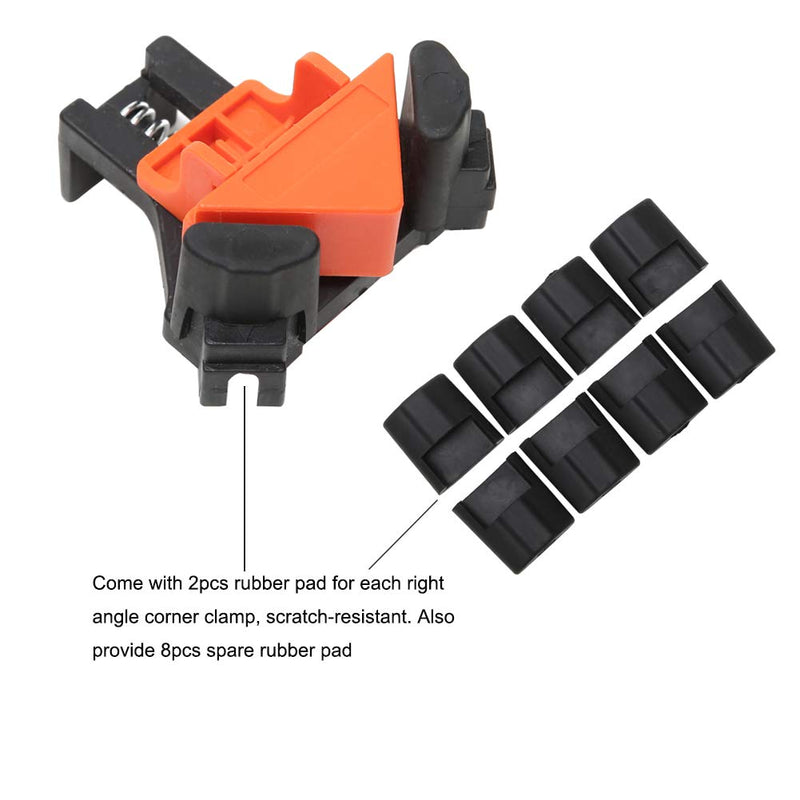 [Australia - AusPower] - Woodworking 90 Degree Angle Corner Clamps, 8pcs ABS Adjustable Swing Corner Clip Fixer Carpenter Right Angle Fixing Clamps Bar Clamps for Drilling, Making Cabinets, Photo Framing, Crafting Projects 
