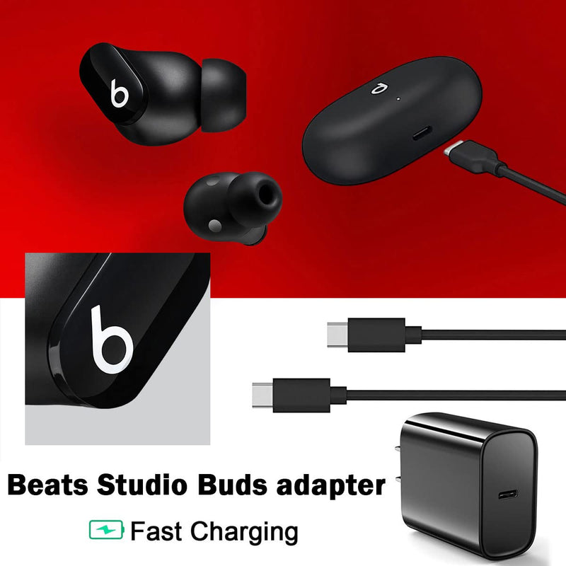 [Australia - AusPower] - 5FT USB C Adapter Charger Cord Cable Compatible for Beats Fit Pro, New Beats Flex and Beats Studio Buds Wireless Earbuds Type C Power Charging block 