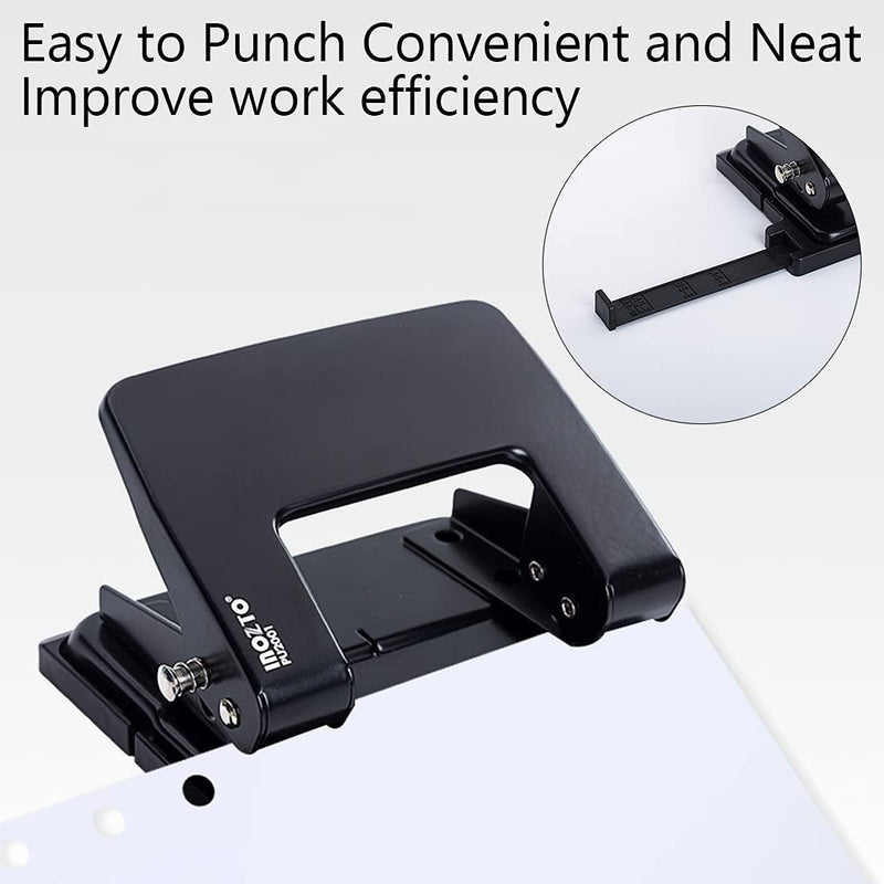 [Australia - AusPower] - 2-Hole Punch Heavy Duty Paper Hole Puncher Tool, Hand Held Office Punching 20 Sheets Punch Capacity 