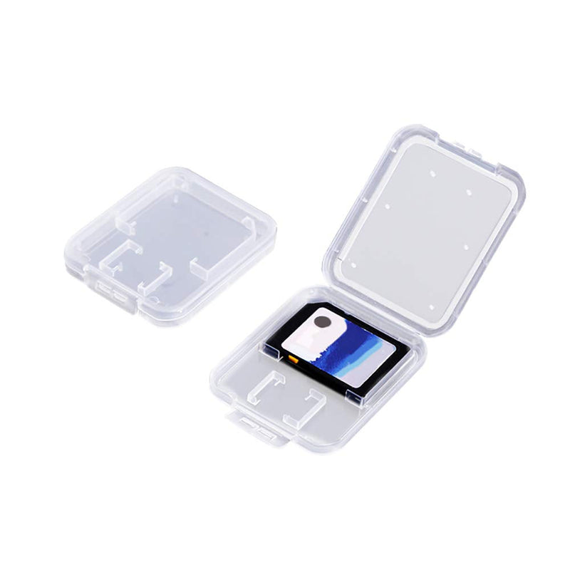 [Australia - AusPower] - 10pcs Clear Plastic Memory Card Case Compatible with SD Micro SD T-Flash Card 