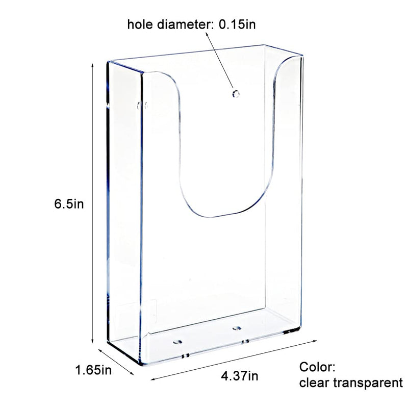 [Australia - AusPower] - Sovoadur Brochure Holder Wall Mount, Clear Literature Holder 
