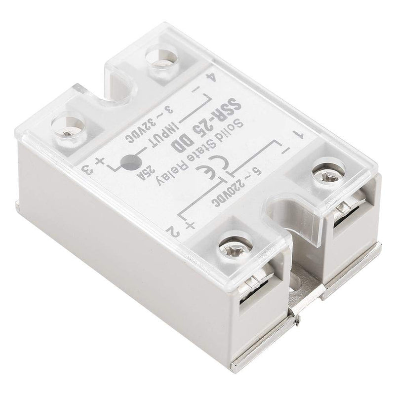 [Australia - AusPower] - SSR-25 DD Solid State Relay, 25A 5-220VDC Solid State Relay Module Compact Size & High Reliability For Industrial Automatic Process 