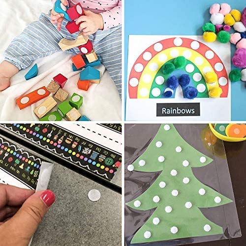 [Australia - AusPower] - WXBOOM 1400pcs (700 Pairs) Self Adhesive Dots 0.79" Sticky Hook Nylon Coins 20mm Loop Strips with Waterproof Glue Tapes for School Classroom Home 