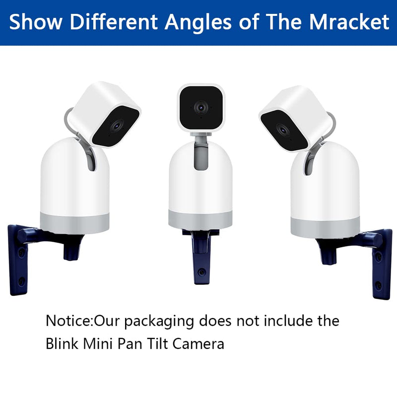 [Australia - AusPower] - OYOCAM Wall Mount Compatible with Blink Mini Pan-Tilt Camera WYZE Cam Pan V3 Camera Security Mount Adjustable Angles Bracket 180 Degree Rotation Easy to Install Outdoor Indoor, 2 Pack 2 Pack black wall mount 