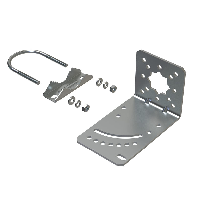 [Australia - AusPower] - Pole Mount Bracket to Wall Hardware Accessories for Signal Booster Outside Home Antenna Pole Holder Wall Mount Mast Clamp Adjustable Angle 