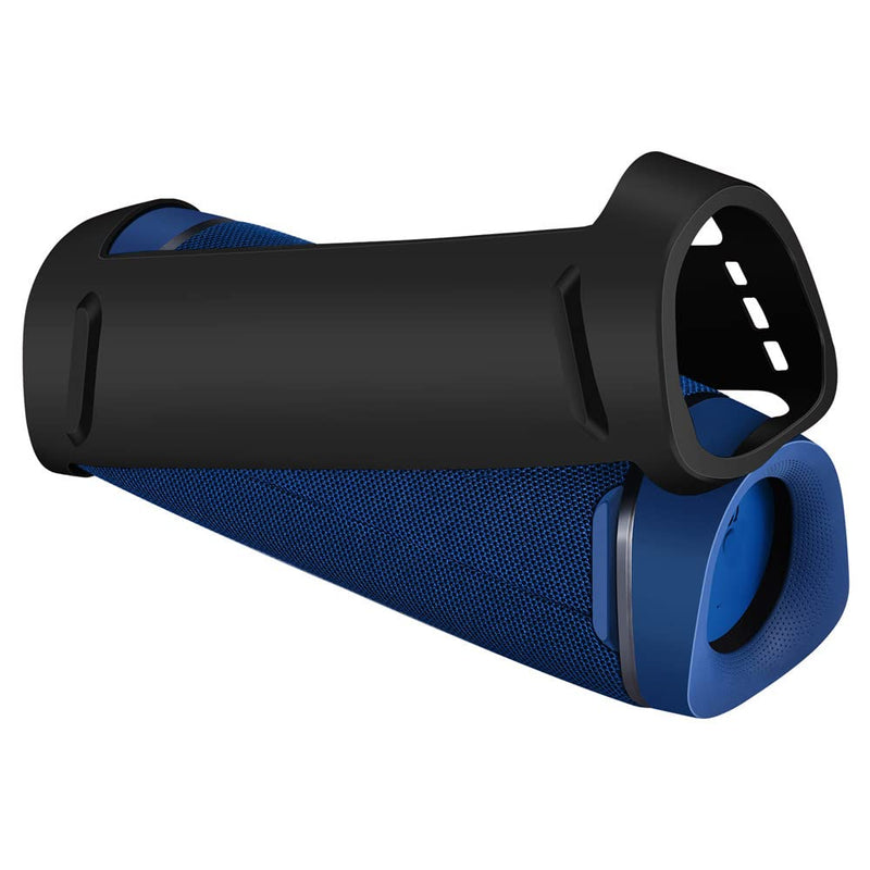[Australia - AusPower] - Ferbao Silicone Case for Sony SRS-XB43 Speaker Protective Cover Bag with Shoulder Strap and Carabiner (Black) Black 