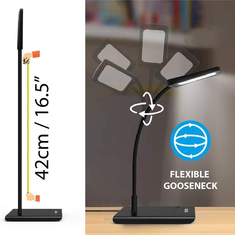 [Australia - AusPower] - TROND Eye-Care LED Desk Lamp Dimmable with Flexible Gooseneck Bundle TROND Wall Mountable Power Strip with USB 