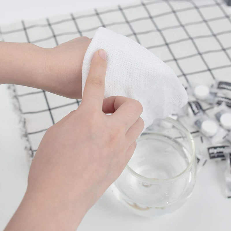 [Australia - AusPower] - BigOtters 200PCS Compressed Towels, Coin Tissues Camping Wipes Toilet Paper Tablets Portable Towels for Home Beauty and Outdoors Hiking 