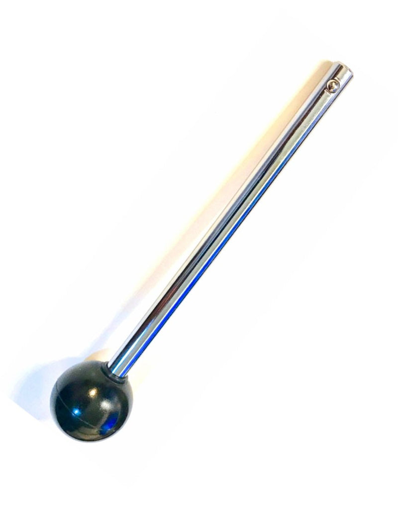 [Australia - AusPower] - Pin, Tensile - (3/8" Dia 5-1/2" Locking Space) Universal Weight Stack Replacement SELECTOR KEY | Various size Locking Space | DETENT PINS w/Round Black KNOB - Chrome Plated Steel Shaft | by SBD Locking Length 5-1/2" 