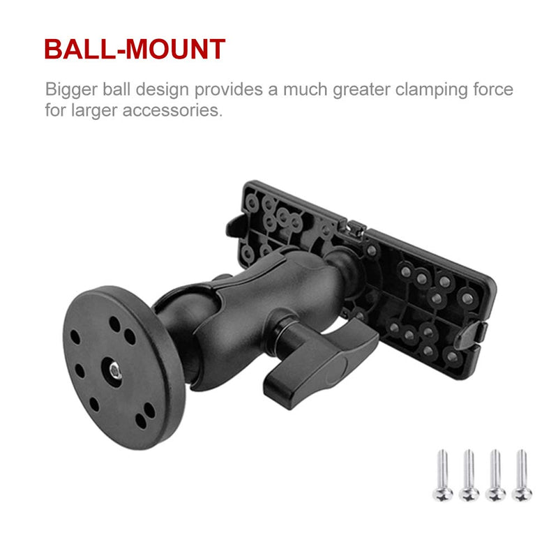 [Australia - AusPower] - CALIDAKA Fish Finder Mount Base, Ball-Mount Fish Finder Mount, 360 Degree Rotation Fish Finder Holder, Universal Marine Electronic Fish Finder Mount, Boat Fish Finder Electronics Mount Black 