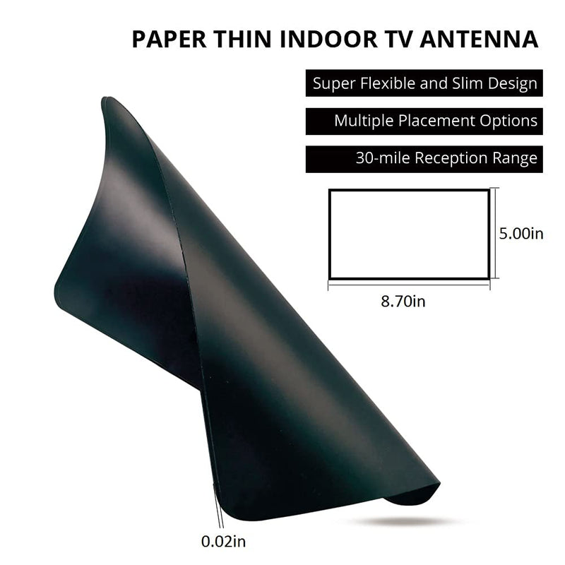 [Australia - AusPower] - ANTOP Indoor HD TV Antenna, Digital HDTV Antenna for TV Indoor with Multi-Directional Reception, Support 4K 1080P UHF VHF Freeview Local Channels with 10ft Coax Cable 