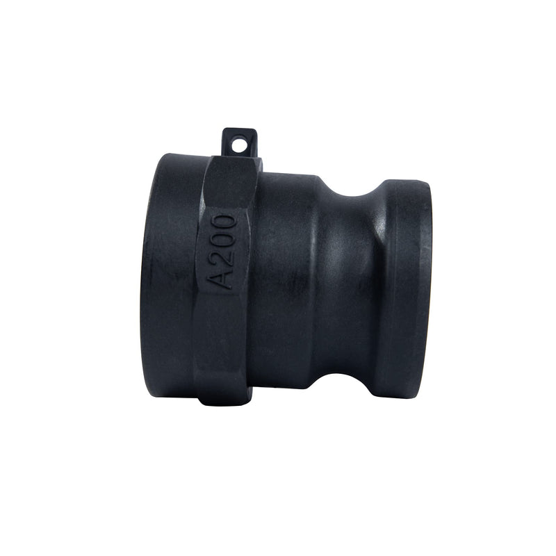 [Australia - AusPower] - Quafwia 2 pcs Poly cam lock fittings (2" Part A) Cam & Groove Hose Fitting cam lock fittings, Male Aadapter x Female NPT Thread Polypropylene Camlock Fittings (2“) 2“ 