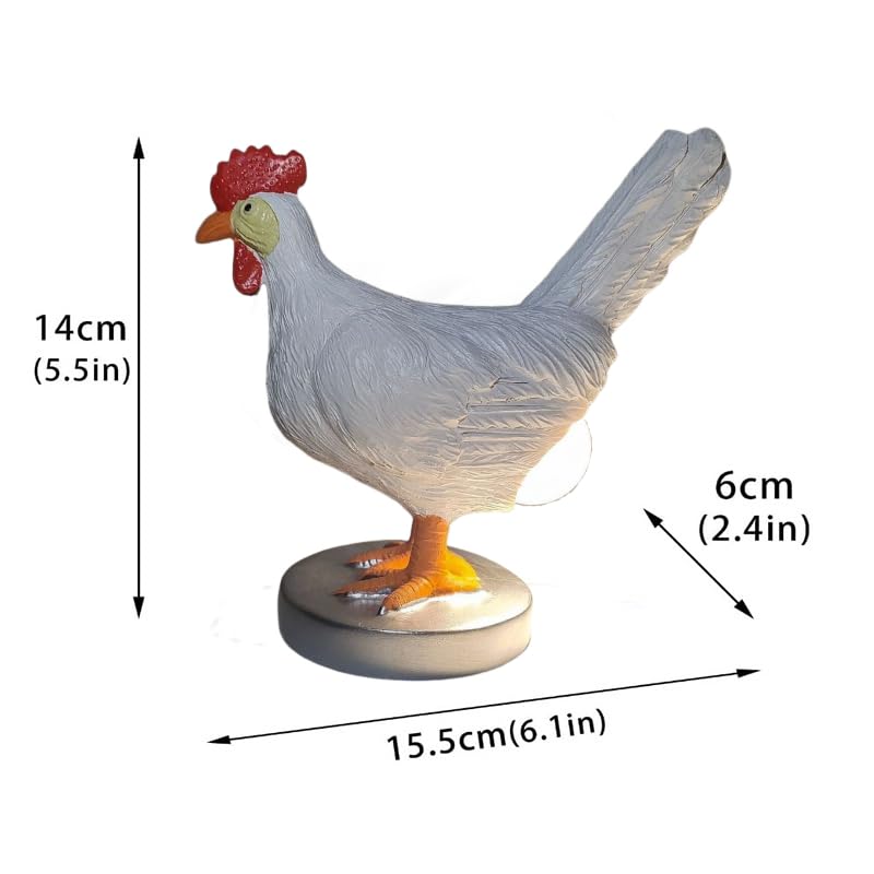 [Australia - AusPower] - Chicken Lamp,Chicken Egg Lampï¼ŒLifelike LED Egg Lampï¼ŒCreative Resin Chicken Night Light With USB Cable,Funny Chicken Lamp with Egg Light Bulb,Warm Table Lamp Decor,Birthday Christmas Gifts for Friends Art Deco 