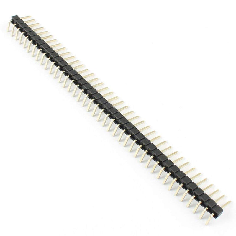 [Australia - AusPower] - HiLetgo 10pcs 1 * 40P Single Row Pin Bent Pin Copper Needles 2.54mm Pitch 