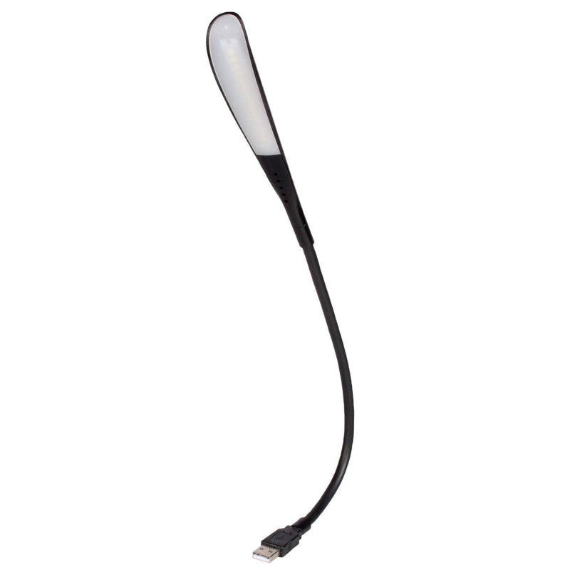 [Australia - AusPower] - EBYPHAN Dimmable USB Lamp, Flexible USB Keyboard Light, Mini USB Light for Laptop (14-LED-Bead, 3-Level Adjustable Brightness, On/Off Touch Switch, Black) 