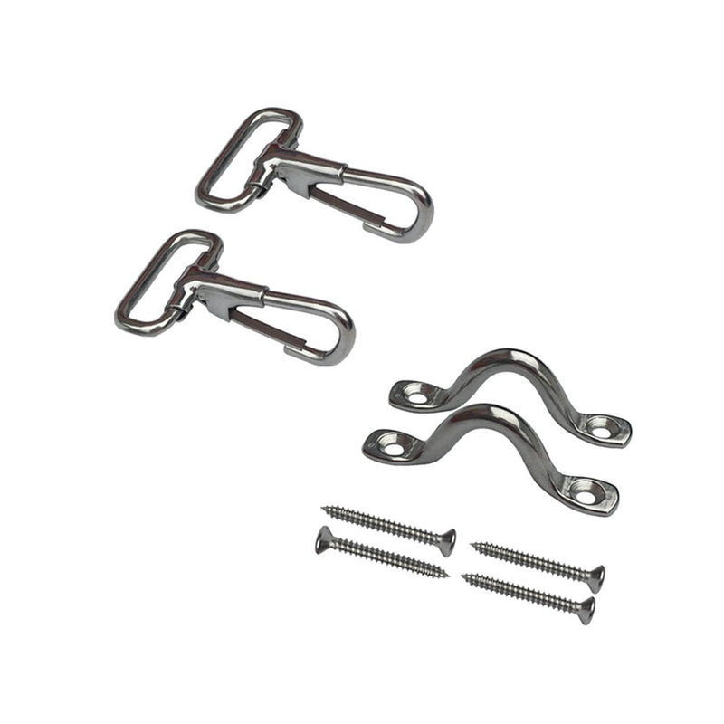 [Australia - AusPower] - Vtete 2 PCS Adjustable Bimini Top Straps with Loops + Snap Hooks + Eye Straps - 28"~60" Stainless Steel Boat Awning Hardware 