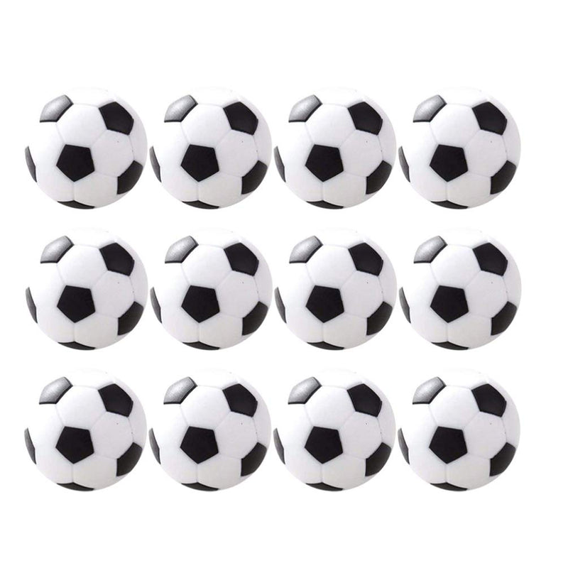 [Australia - AusPower] - BESPORTBLE 12 Pcs Table Soccer 31mm Foosball Replacement Balls Mini Table Footballs Soccer Game Ball Accessory (Black) 