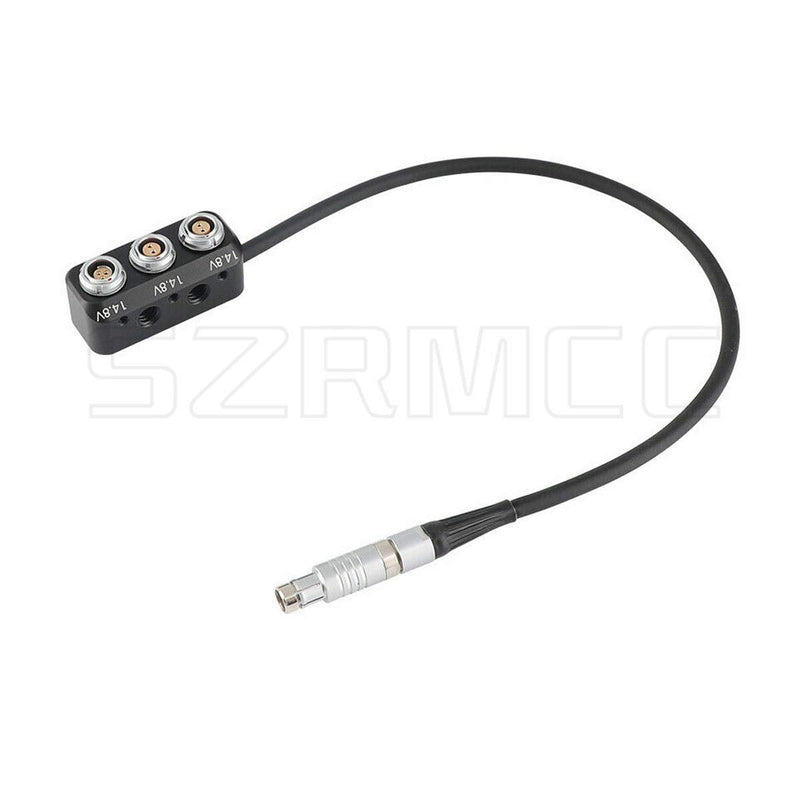[Australia - AusPower] - SZRMCC 1 to 3 Camera Power Splitter RS Fischer 3 Pin Male to 1x RS 3Pin and 2X 2Pin Female 