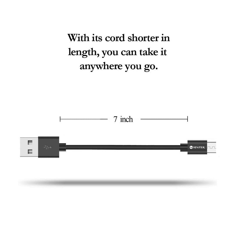 [Australia - AusPower] - Spater Micro USB Sync Cable for Samsung, HTC, Motorola, Nokia, Android, and More (5 Pack) (Black) Black 