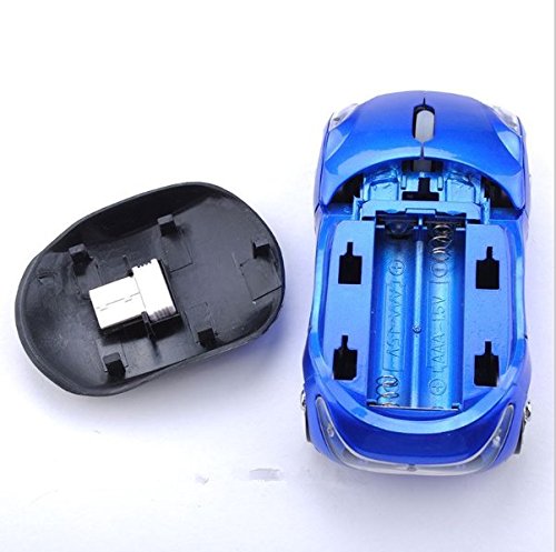 [Australia - AusPower] - WXG Mini car Shape Mouse - 2.4GHz 1600DPI Wireless Mouse with USB Receiver Tablet Laptop Desktop Computer Mouse 