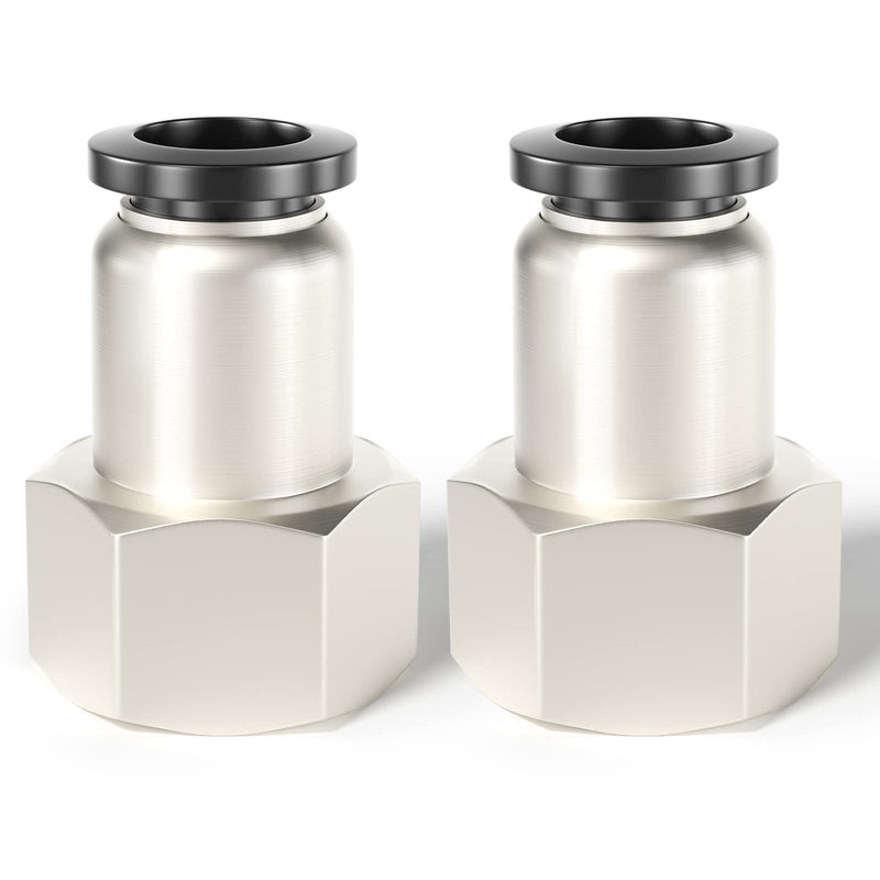 [Australia - AusPower] - TAILONZ PNEUMATIC Female Straight 1/4 Inch Tube OD x 3/8 Inch NPT Thread Push to Connect Fittings PCF-1/4-N3(Pack of 2) 1/4"OD-3/8"NPT 
