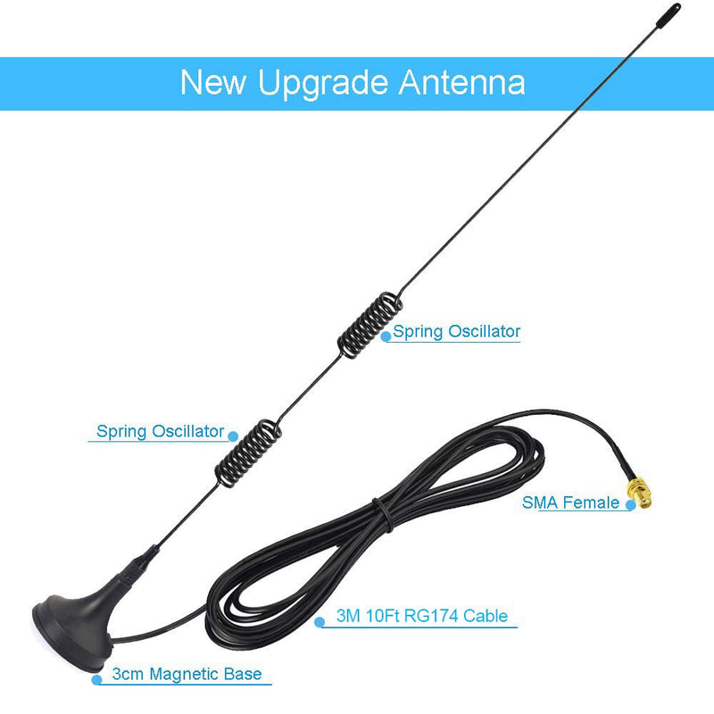 [Australia - AusPower] - Bingfu Dual Band VHF UHF 136-174MHz 400-470MHz Ham Radio Antenna Handheld Two Way Radio Magnetic Base SMA Female Antenna for Kenwood Wouxun BaoFeng BF-F8HP UV-5R UV-82 BF-888S Ham Radio Walkie Talkie 