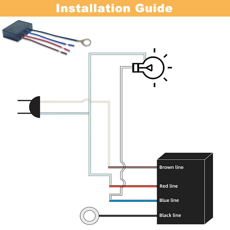 [Australia - AusPower] - 2 Pack Touch Dimmer Switch 3 Way Touch Sensor dimmer,Touch lamp Repair kit Control Module,Touch Lamp Replacement Kit Fit Dimmable LED, Incandescent, Halogen Bulbs 