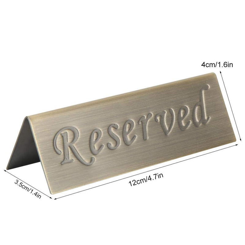 [Australia - AusPower] - Junluck Reserved Sign, Stainless Steel Reusable Double Side Reserved Sign Food Service Reserved Table Sign for Cafes/Night Clubs/Hotels/Restaurants/Teahouses/Bars/Pubs 